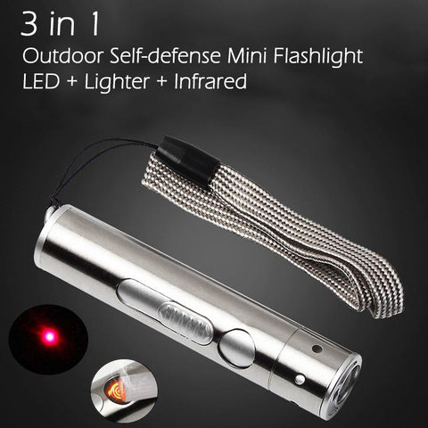 3 in 1 Outdoor Self-defense Mini Portable LED Flashlight-GenerallyMarket
