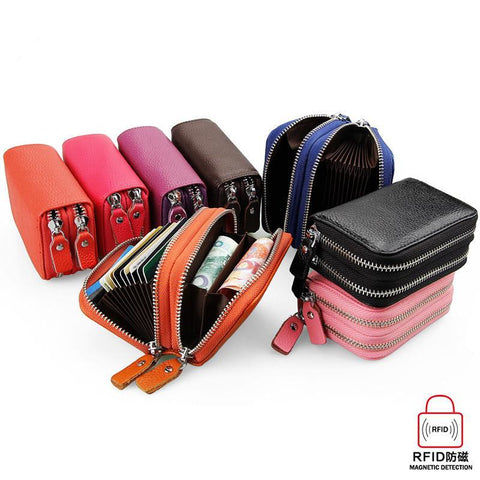 RFID Blocking Women Mini Wallets Antimagnetic ID Credit Card Protection-GenerallyMarket
